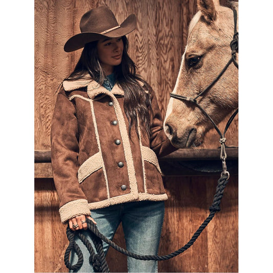 WRANGLER  Ladies Faux Shearling Barn Coat| 112367385