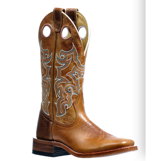 BOULET Ladies WESTERN BOOTS, Tan, Square Toe, 4924