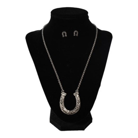 Silver Strike Ladies Jewelry Set - Horseshoe D4500023936