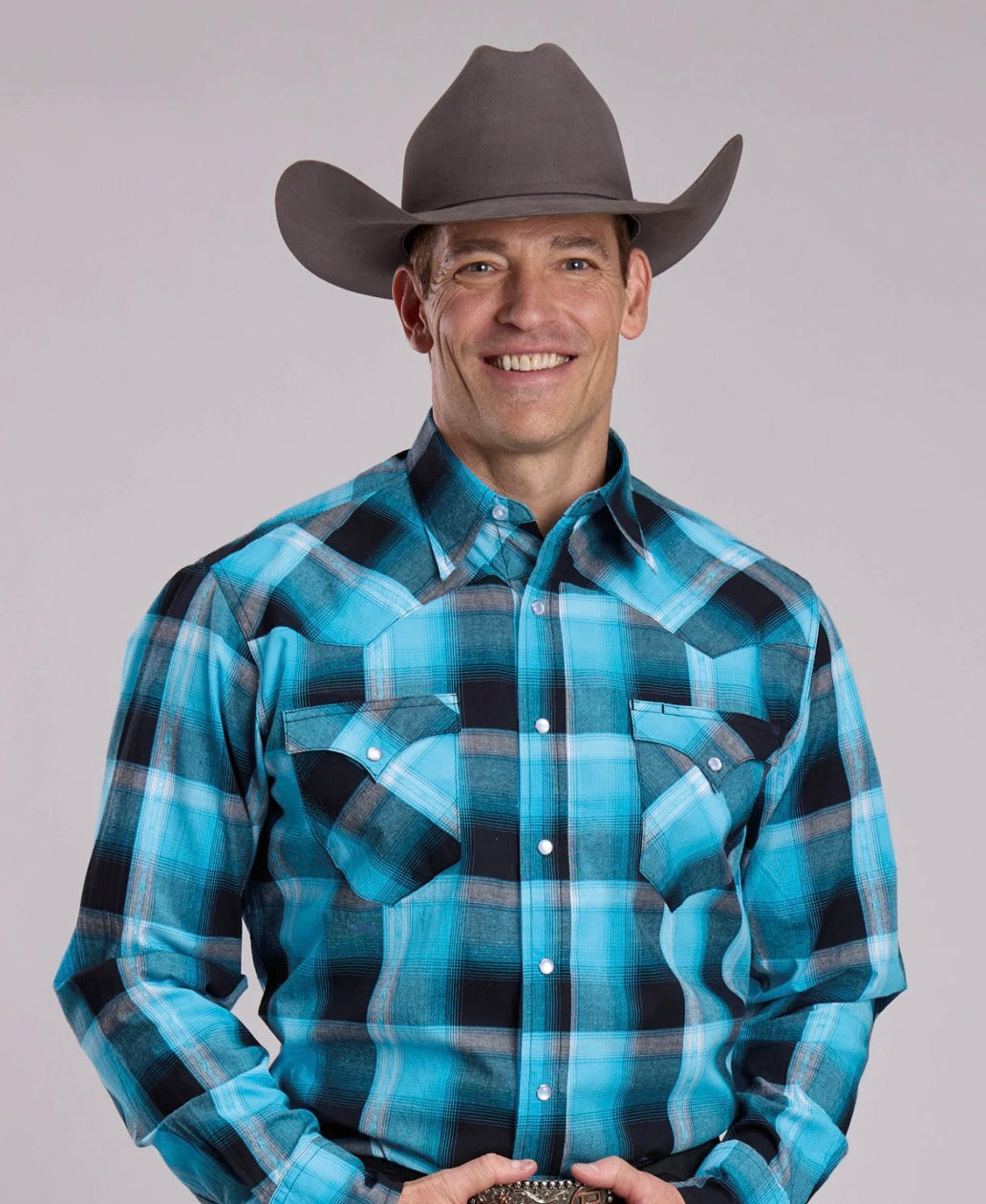 Roper Men’s Snap Shirt, Blue, Snap 03-001-0062-0483