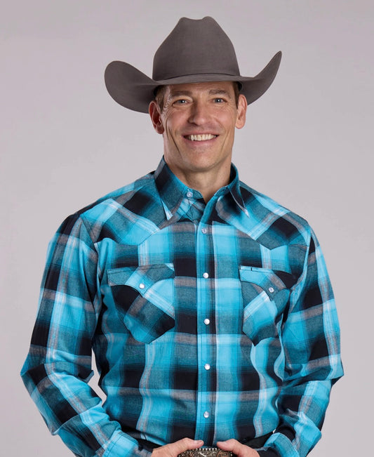 Roper Men’s Snap Shirt, Blue, Snap 03-001-0062-0483