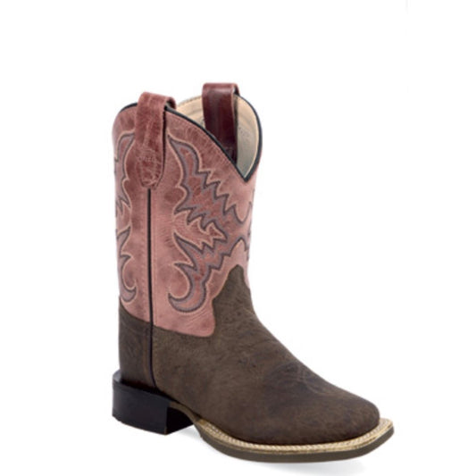 Old West Youth Cowboy Boot, Square Toe, BSY1993