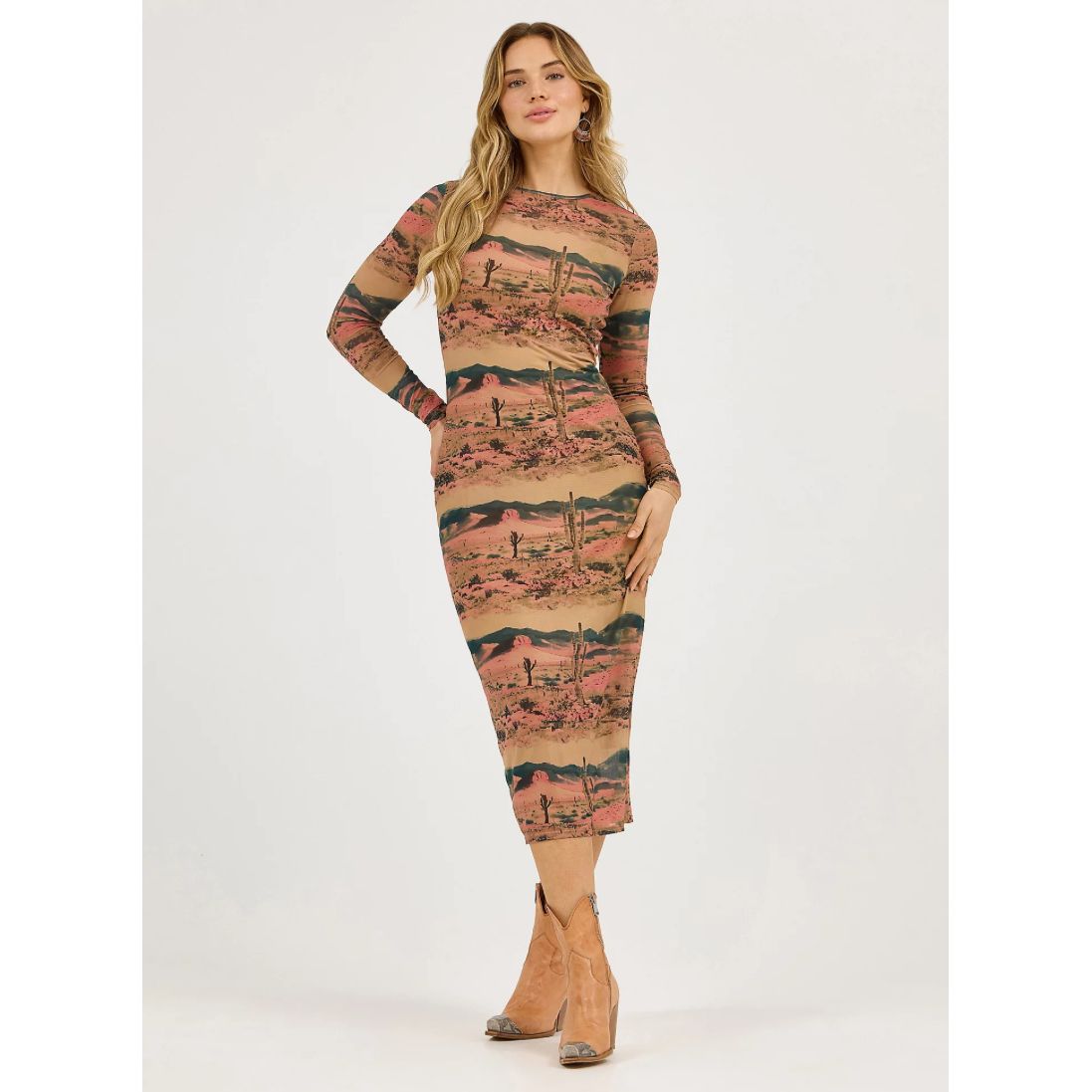 Wrangler Ladies Desert Print Mesh Dress 112371959