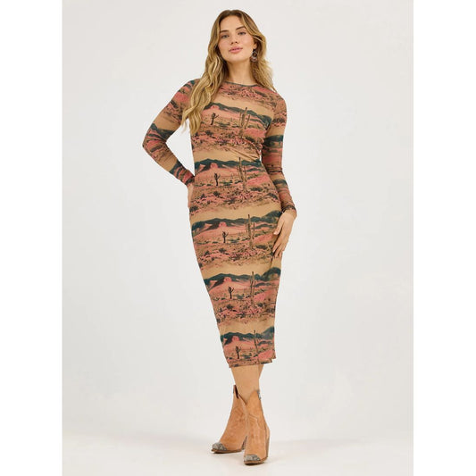 Wrangler Ladies Desert Print Mesh Dress 112371959
