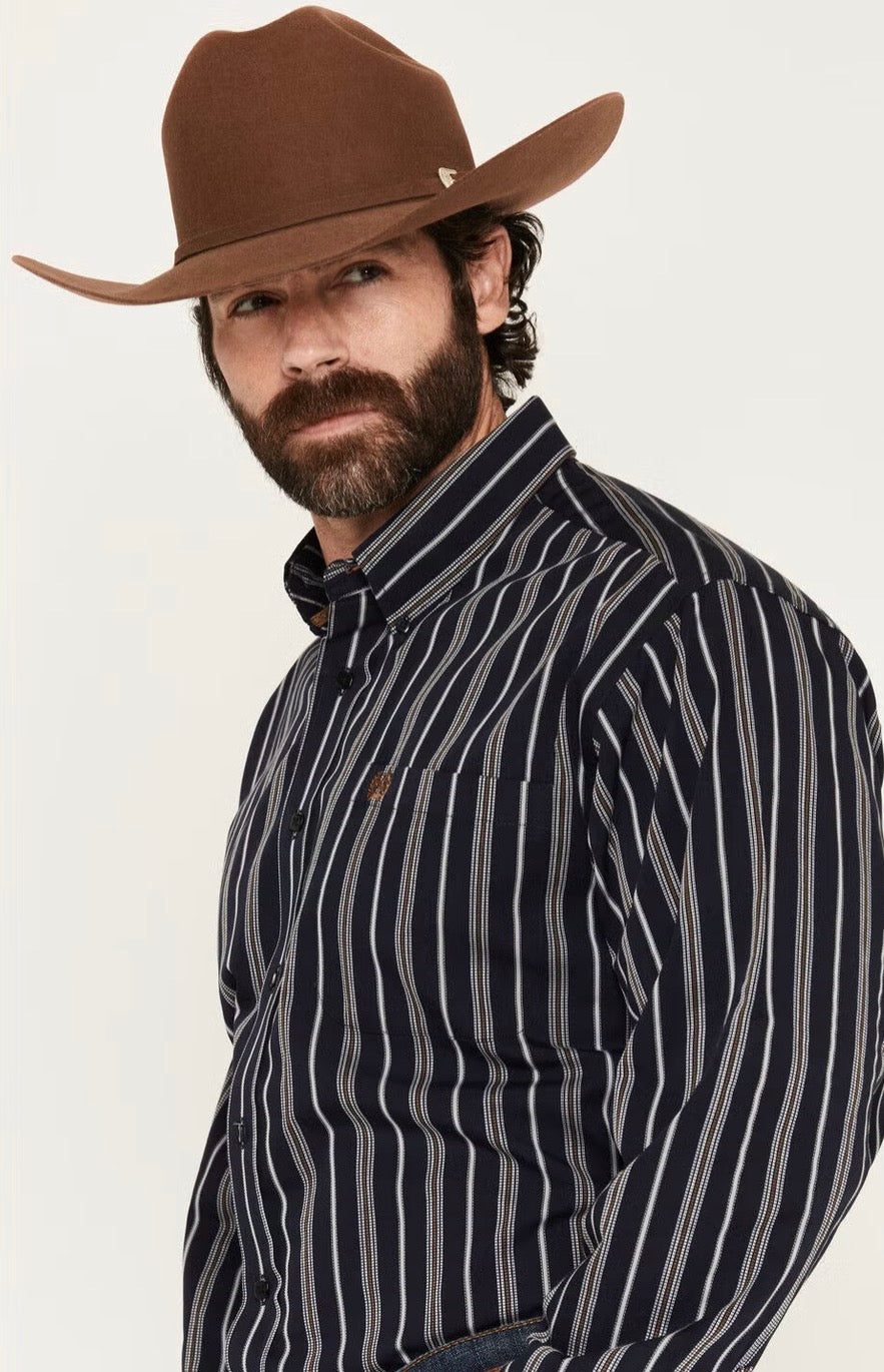 Cinch Men's Navy Stripe, Button Down Shirt MTW1106150