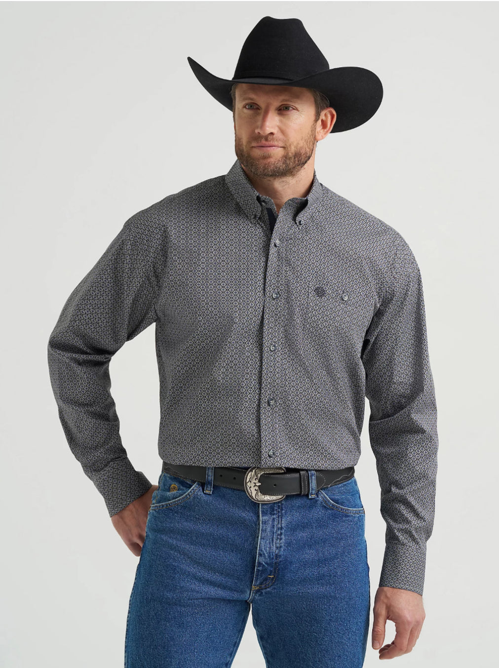 Wrangler Men’s George Straight Western Shirt, Snaps 112369598