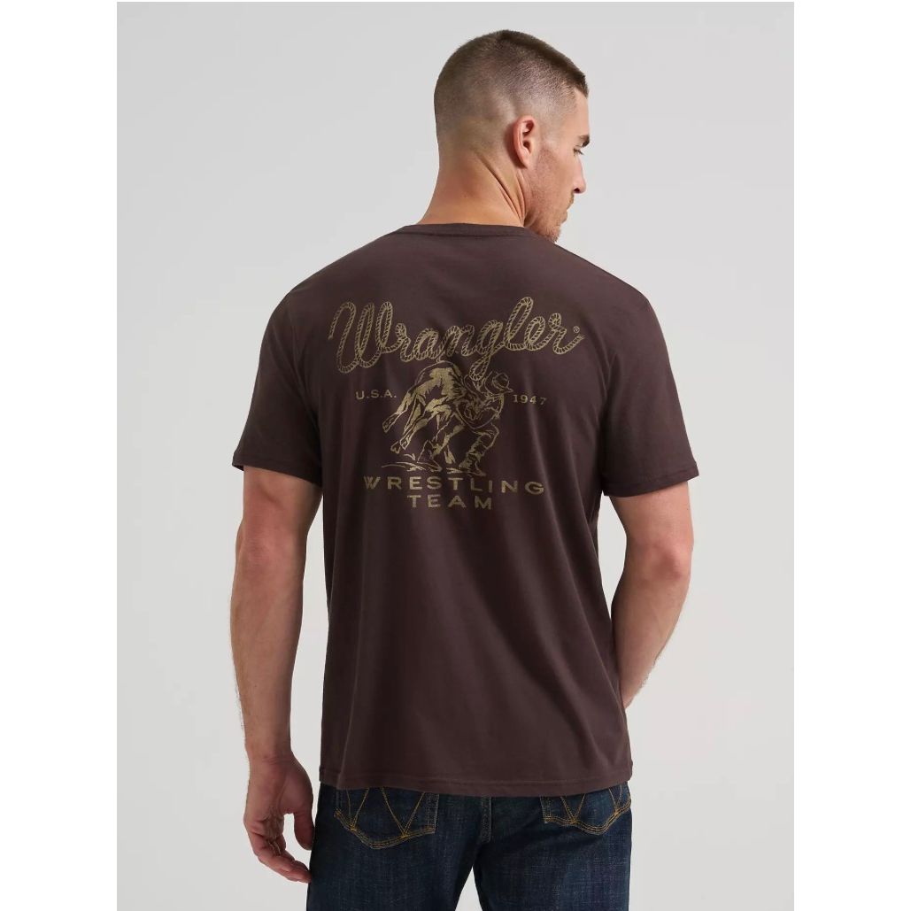 Wrangler Men's T-Shirt, Brown, 112380267