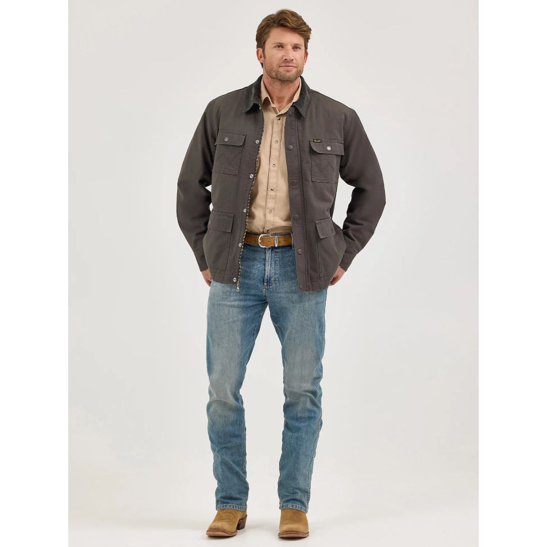 WRANGLER MEN’S Hidden Zip Barn JACKET 112367620 Color Raven