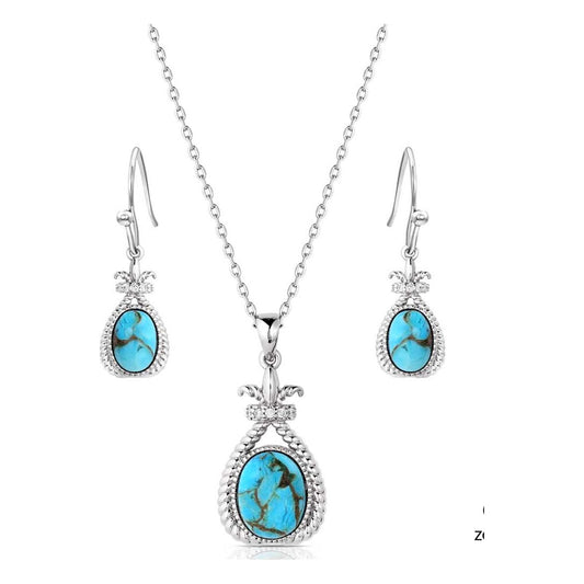 Montana Silversmith - Necklace & Earing Set- Turquoise Revival JS6035