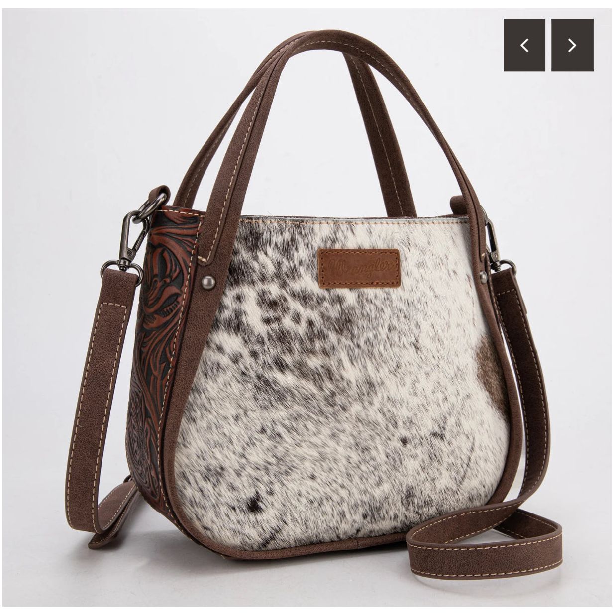 Wrangler Genuine Hair-On Cowhide Tote/Crossbody WG169-2022