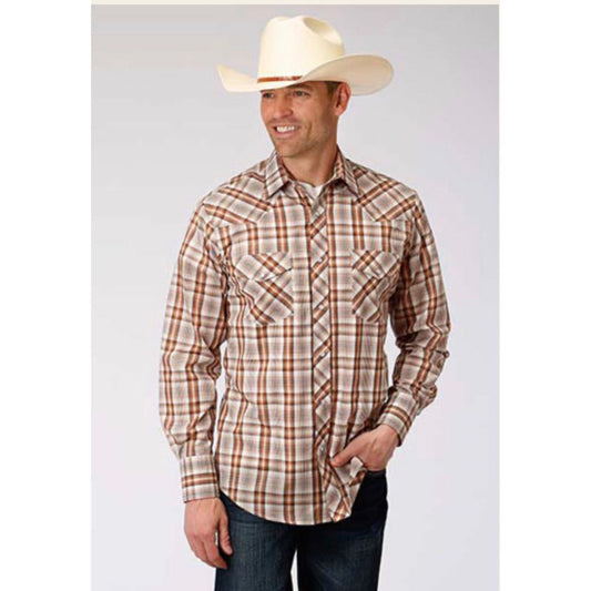 Roper Men’s Long Sleeve Western Shirt, Snap 3-01-278-3020