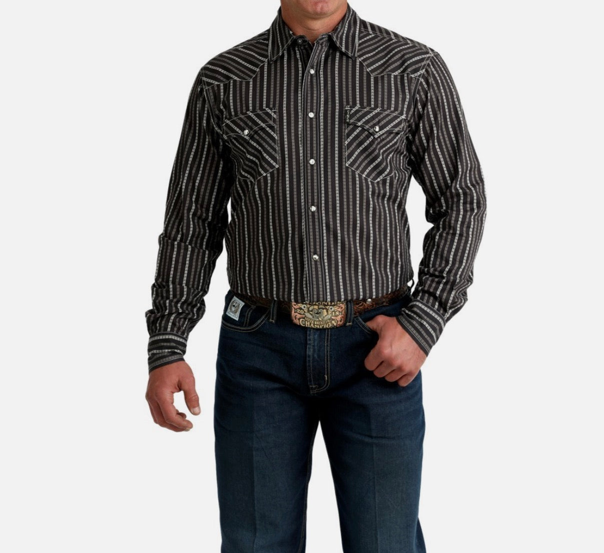 Cinch Men’s Modern Fit, Black, Snap Shirt - MTW1303097