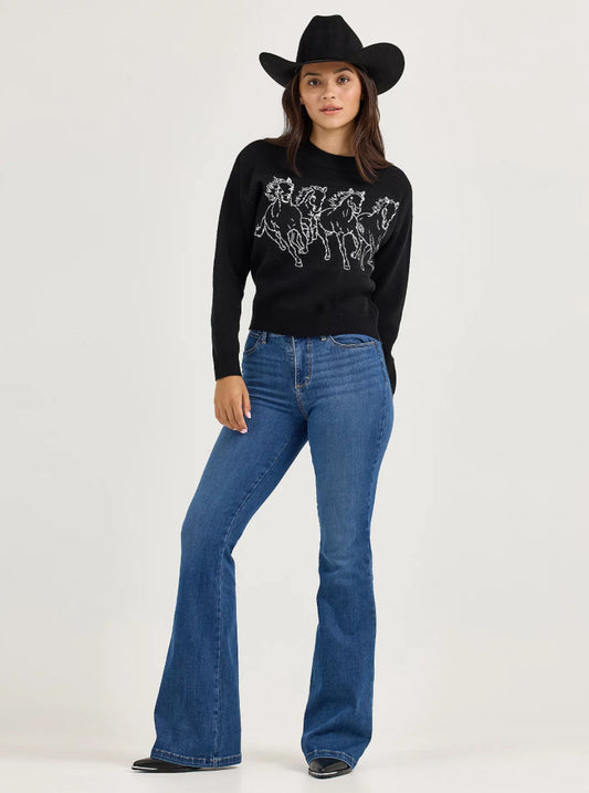 Wrangler Ladies Jean, Bespoke, Flare 112367573