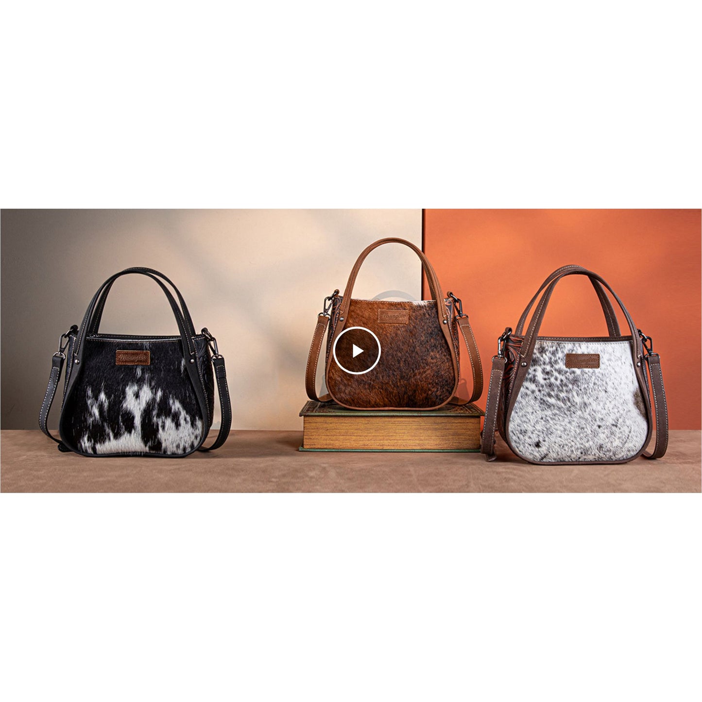 Wrangler Genuine Hair-On Cowhide Tote/Crossbody WG169-2022
