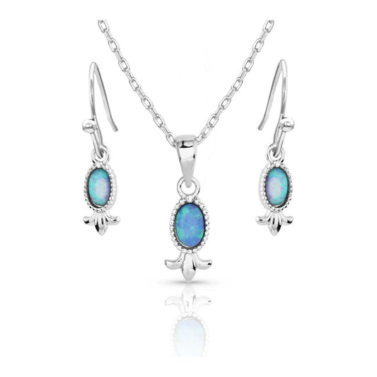 Montana Silversmiths Jewelry Set - Opal Flourish JS5705