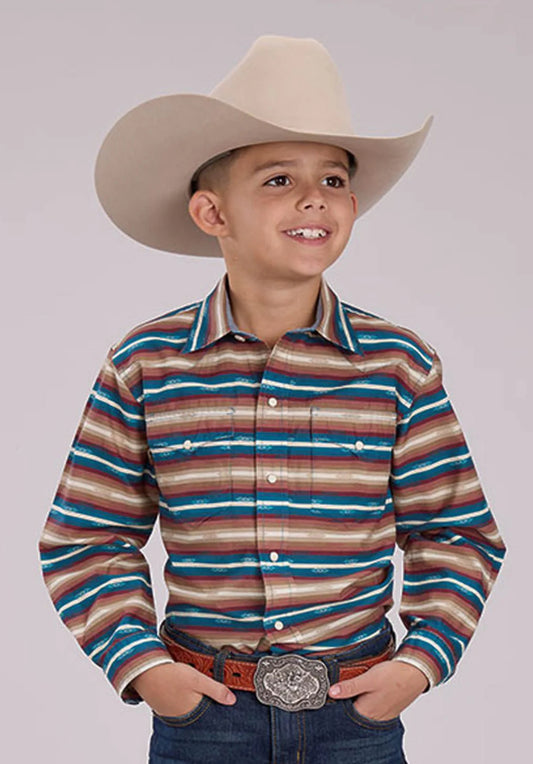 Roper Boy's Western Shirt - Long Sleeve, Snap, 03-030-0067-0477