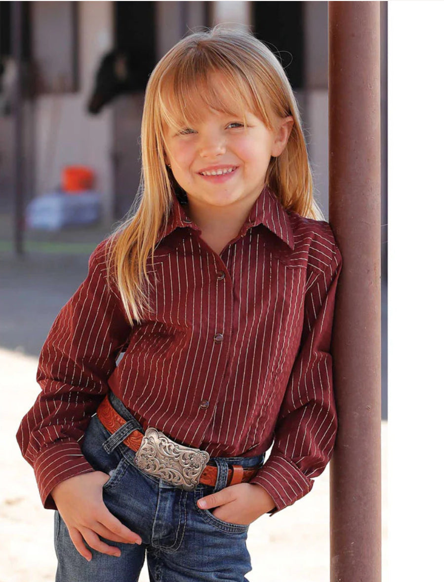 CRUEL® GIRLS LONG SLEEVE WESTERN SHIRT CTW3390003