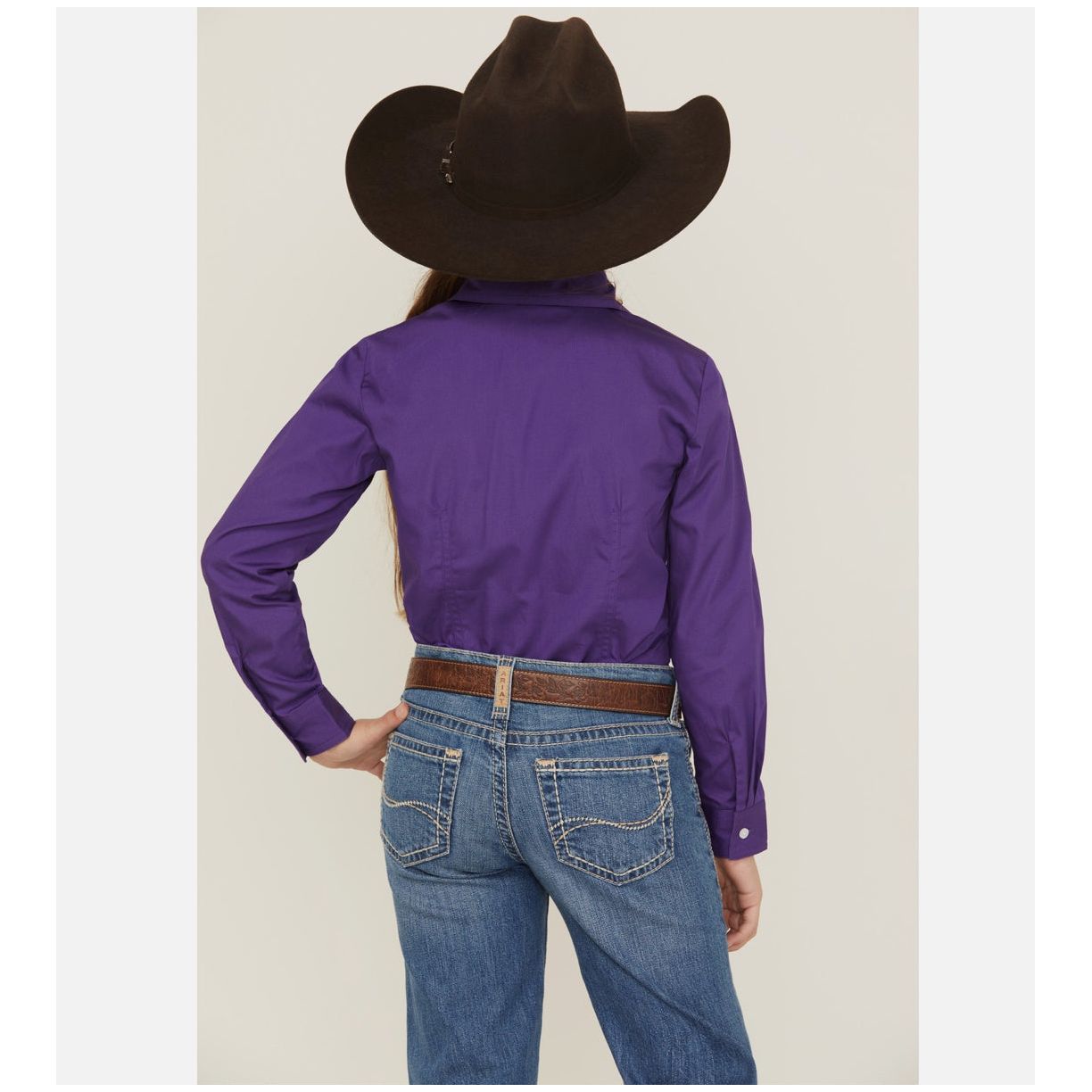 Cruel Girl, Girls Long Sleeve, Buttons, Purple CTW3120001