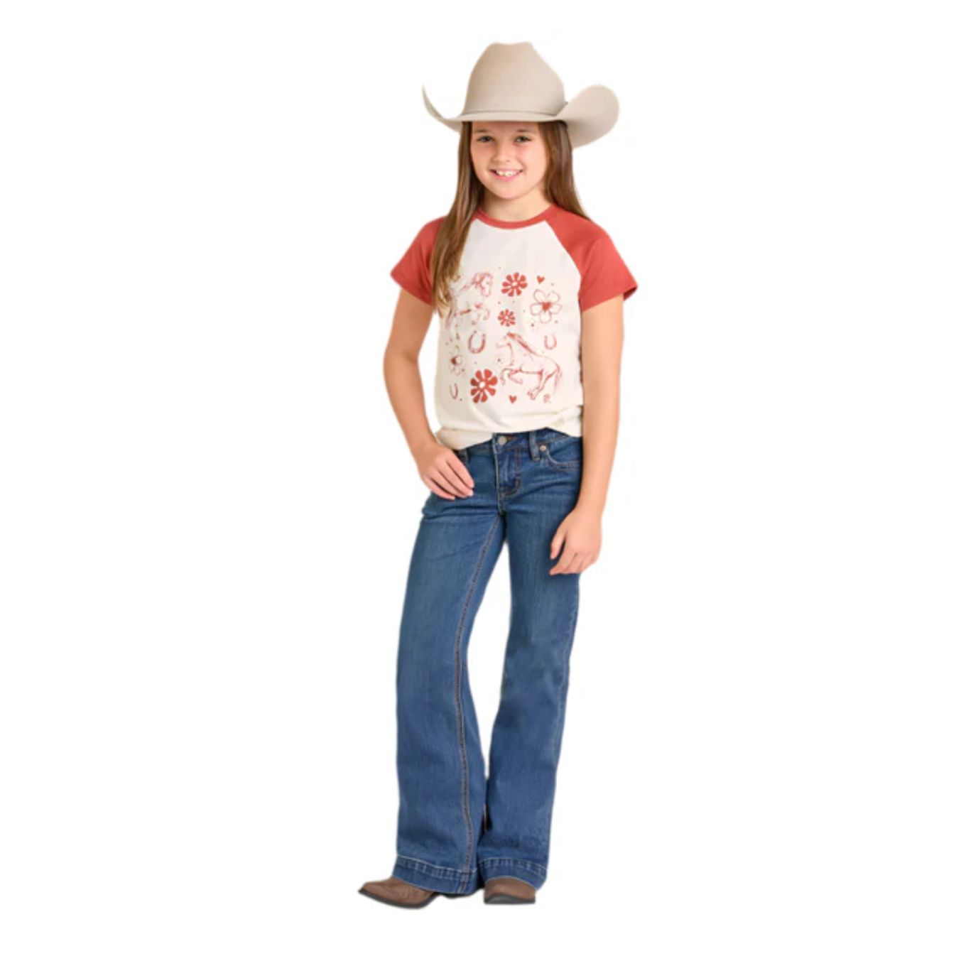 Rock & Roll Girls' Trouser - Signature Pockets, Medium Wash BG5MD07211