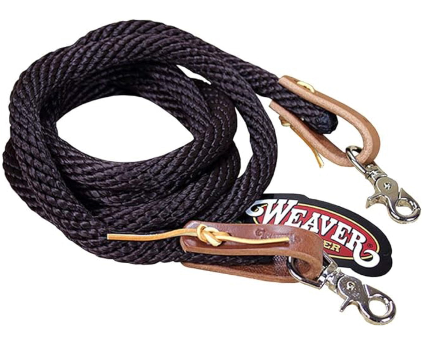 Weaver Poly Rope Rein, 5/8 X8’, Brown or Black 35-2026
