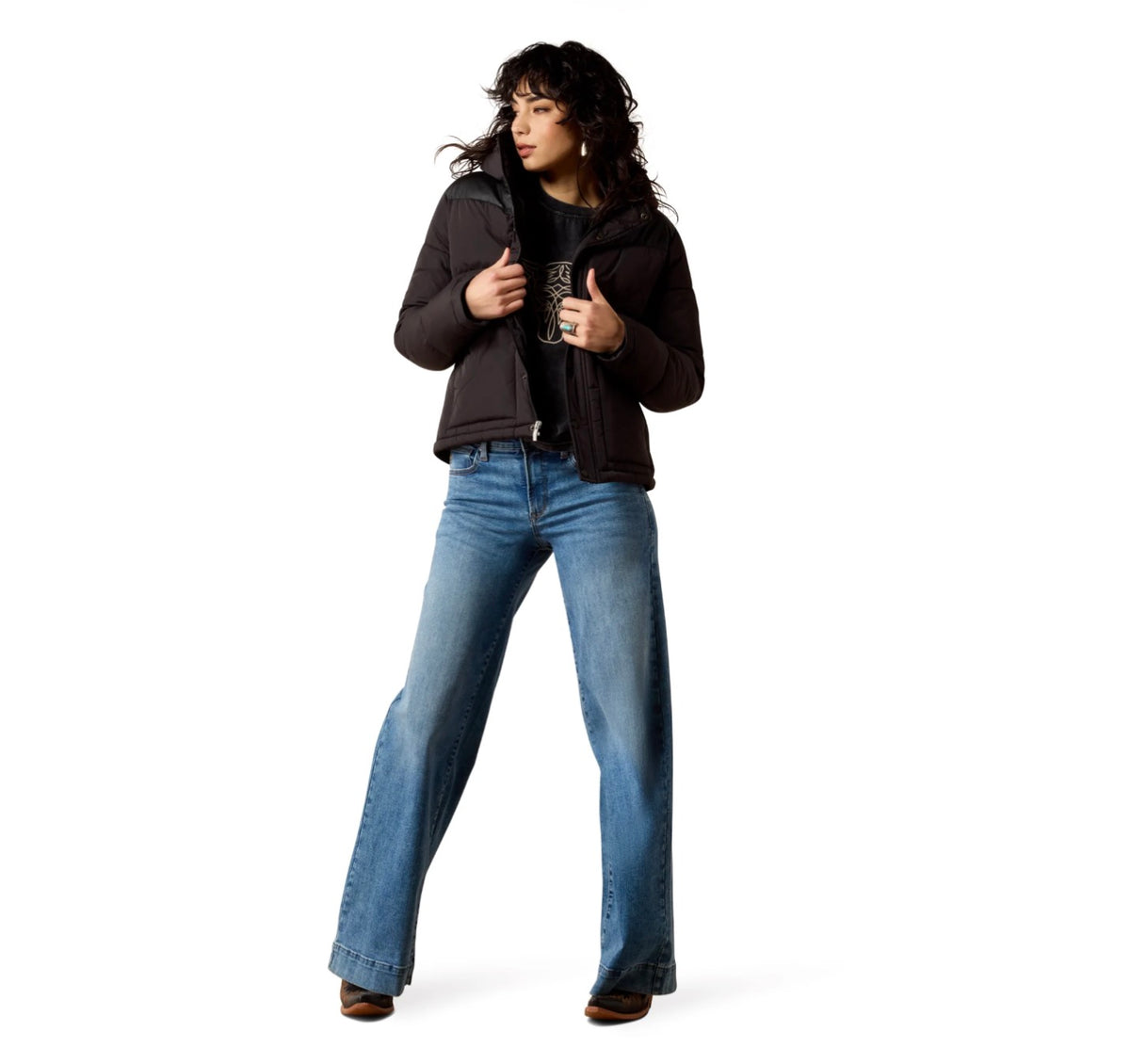 Ariat Ladies Frontier Puffer Jacket, Black 10079507