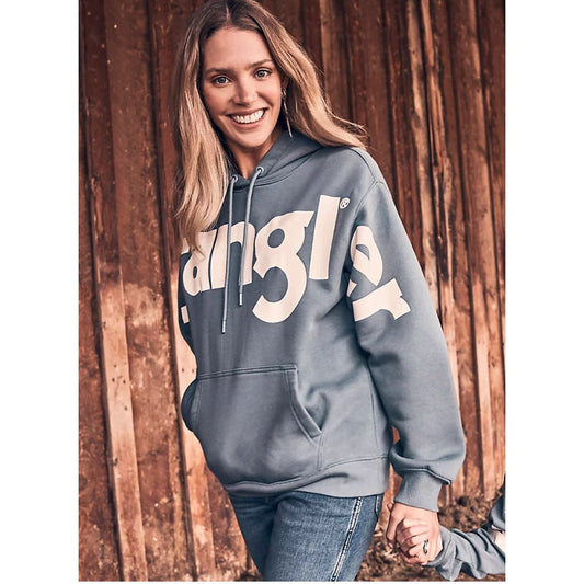Women's Wrangler Bold Logo Hoodie Dusty Blue 112367232