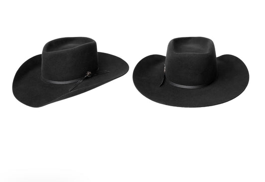 Bailey Black Felt Cowboy Hat, Five Point 3X W2503