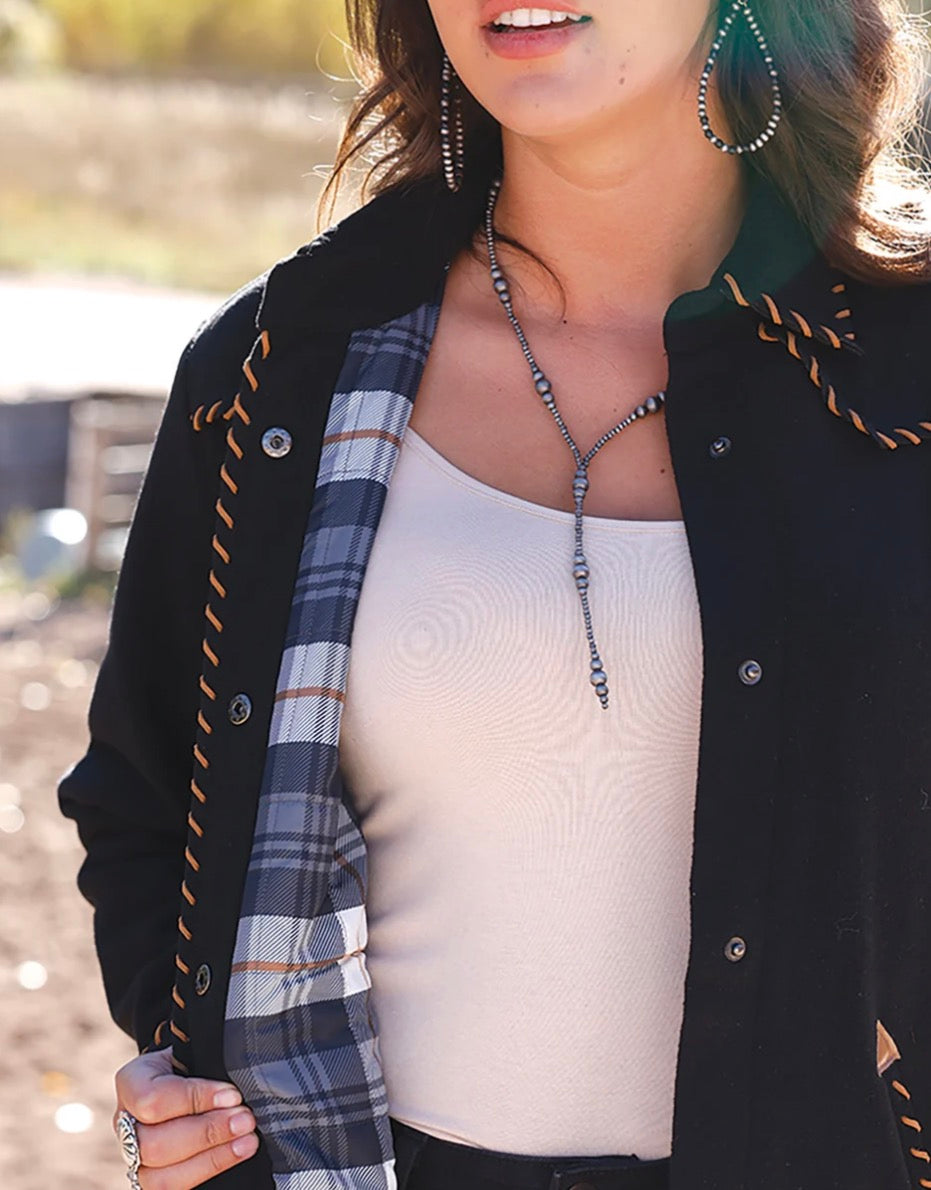 Cruel Denim Black Jacket, - CWJ7514002