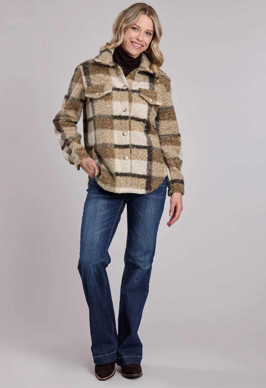 Roper Women’s Shacket, Tan 03-098-0119-6125