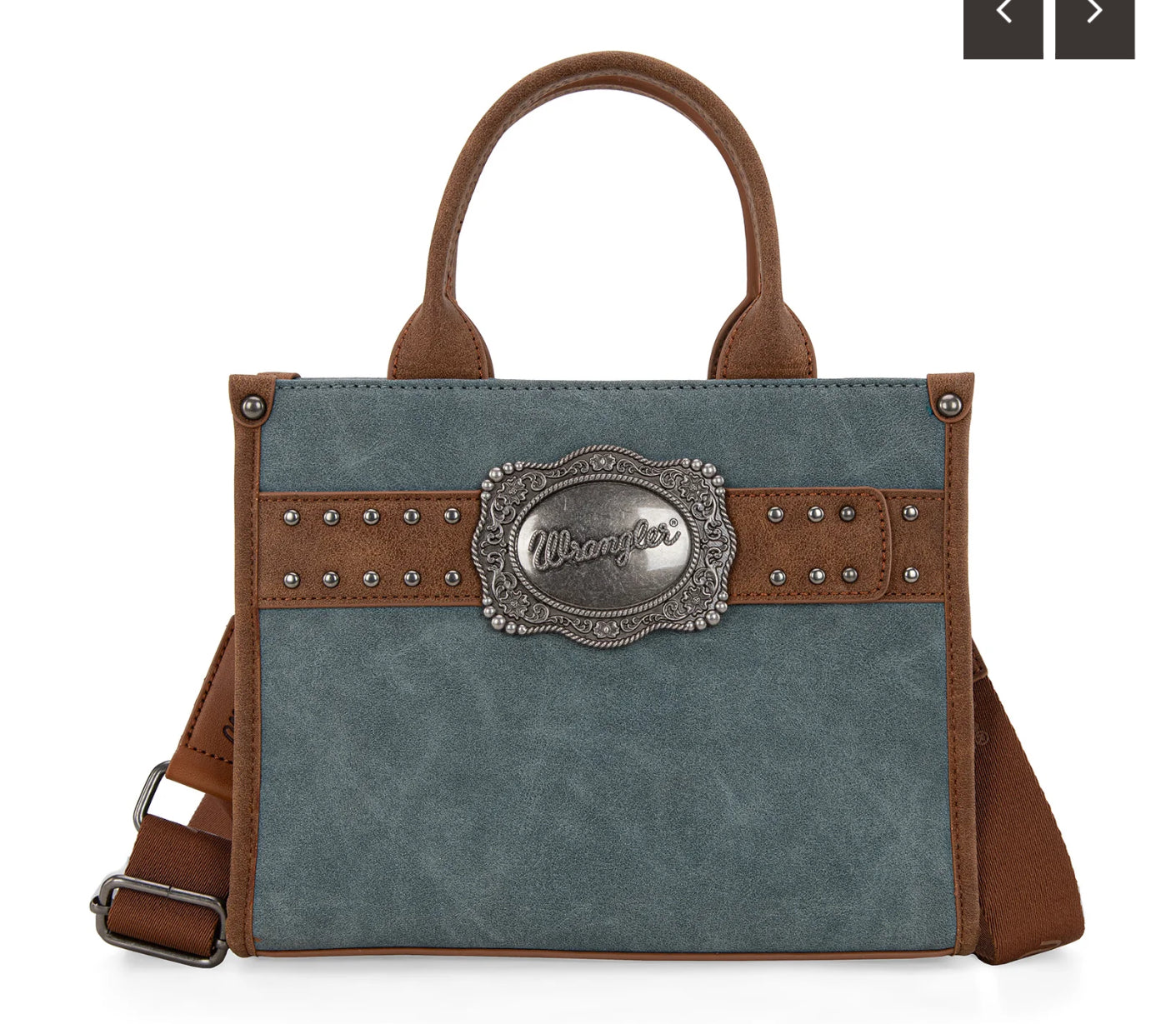 WRANGLER Purse, Tote, Crossbody, Brown, Tooled WG250-81202JN