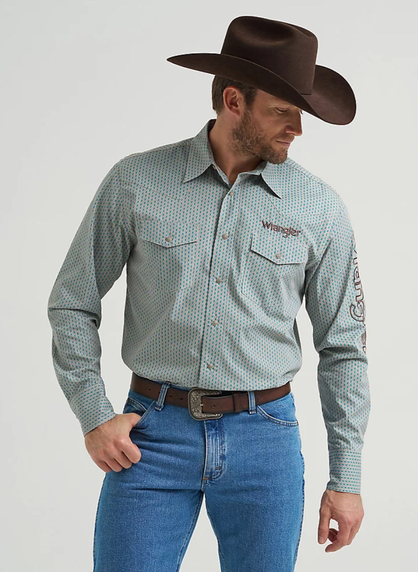 Wrangler Men’s Western Shirt, Snaps, Classic Fit 112369449