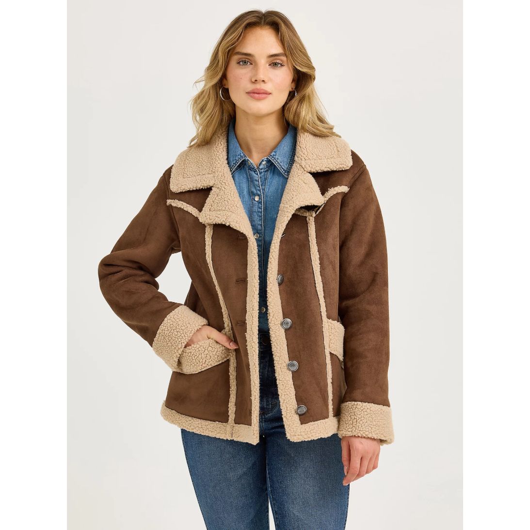 WRANGLER  Ladies Faux Shearling Barn Coat| 112367385