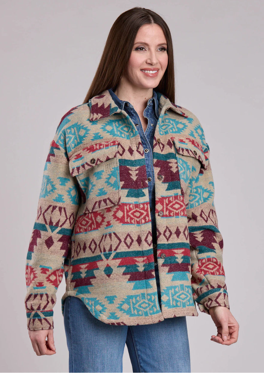 Roper Women’s Shacket, Aztec, Tan 03-098-0119-6127
