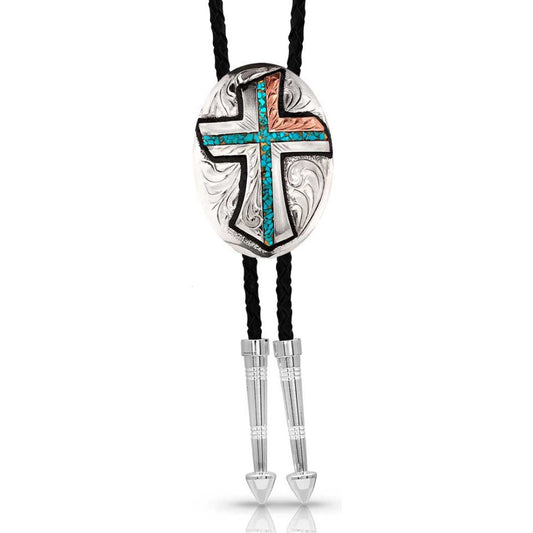Montana Silversmith - Bolo Tie, Inner Light TQ Cross BT4779
