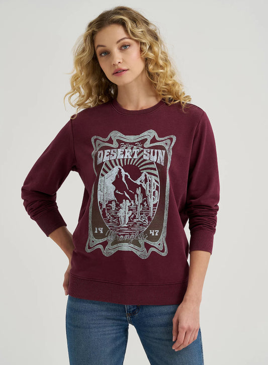 Wrangler Ladies Retro Graphic Crew-Neck Sweater 112365762