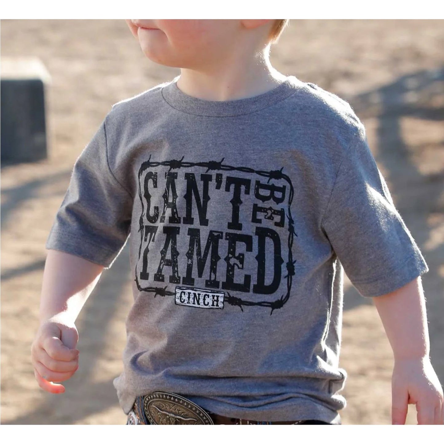 Cinch Infant Boy's Grey “Can’t Be Tamed” Brand T-Shirt MTT7672058