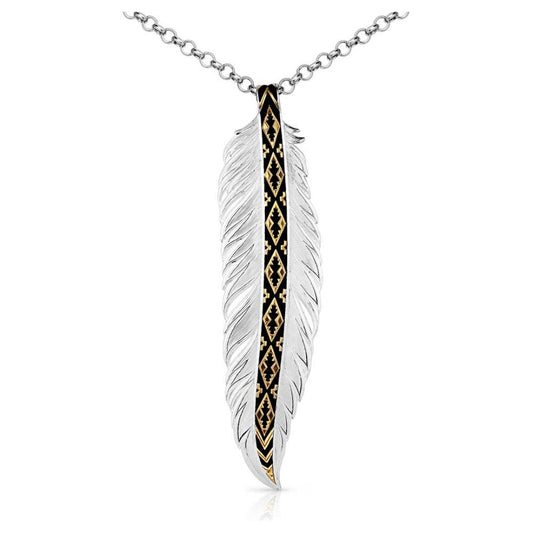 Montana Silversmith Necklace - Southwestern Feather NC5761