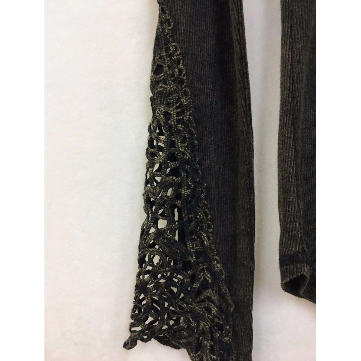 Rock & Roll Cowgirl Junior Long Sleave, Black, Lace, Distressed 48T9233