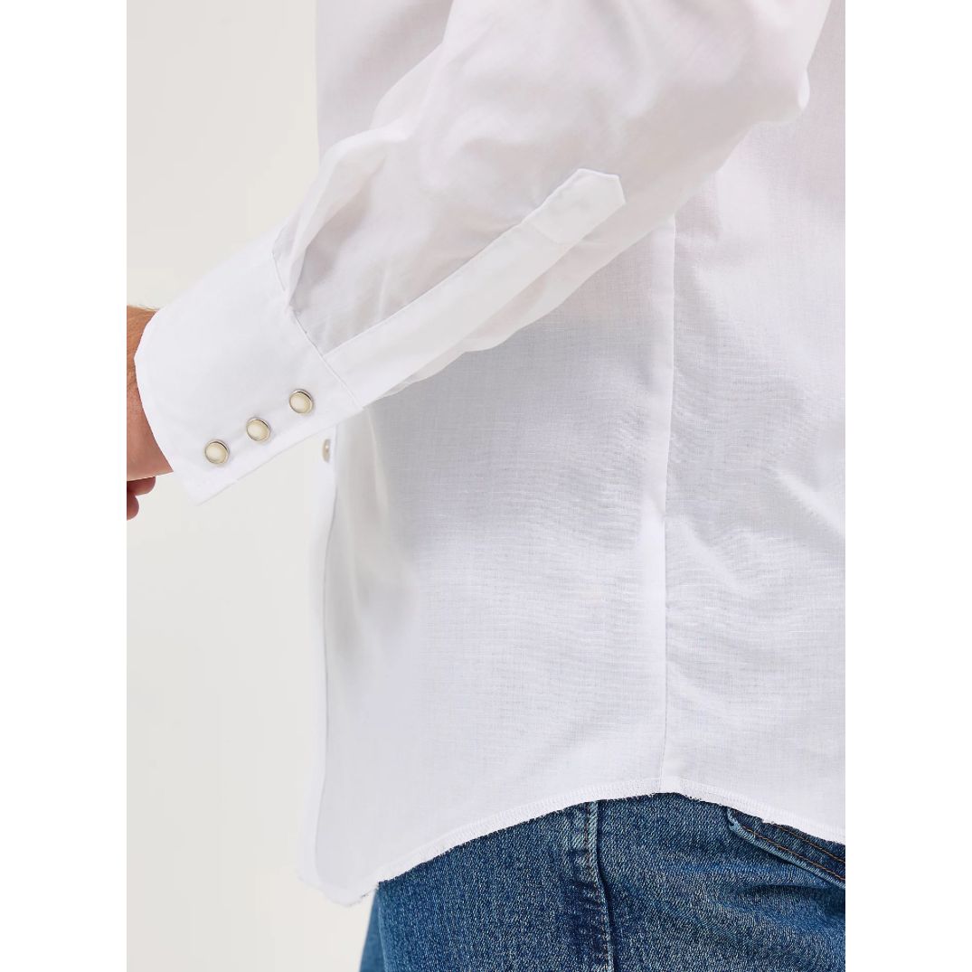 Wrangler Men’s Western Shirt - Classic Fit, Snaps, White 71105WH