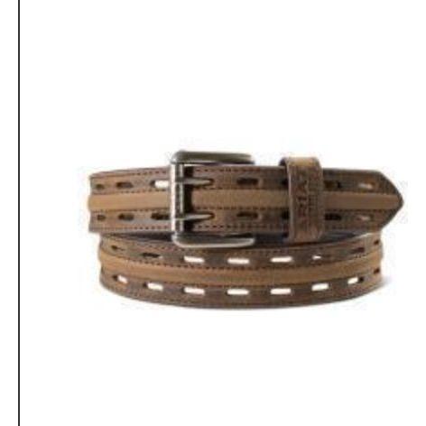 Ariat Work Men’s Leather Belt, Double Hole, Brown A1700702