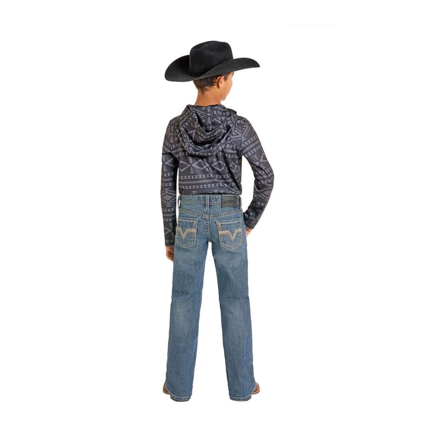 ROCK & ROLL Boy’s Jean - BB GUN, Regular Fit, BOOTCUT, Leather Stitched Pocket, BB0BD07368