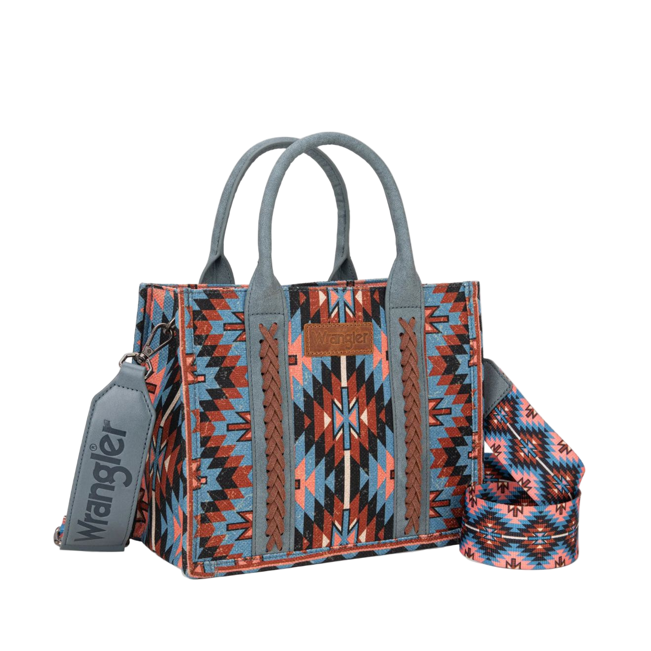 Wrangler Southwestern Pattern Dual Sided Print -Mini Tote/Crossbody WG2213-8866S