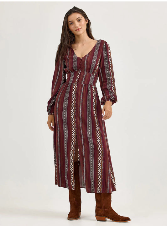 WRANGLER Ladies Dress, Princess Waist, Button Front 112367389