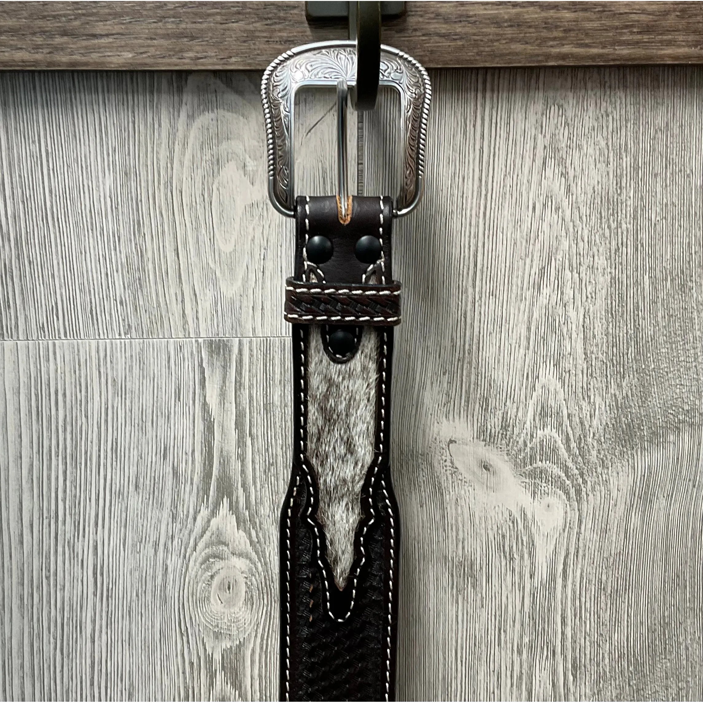 3D Belt Co Men’s Belt Cross Concho Basketweave - D100016002