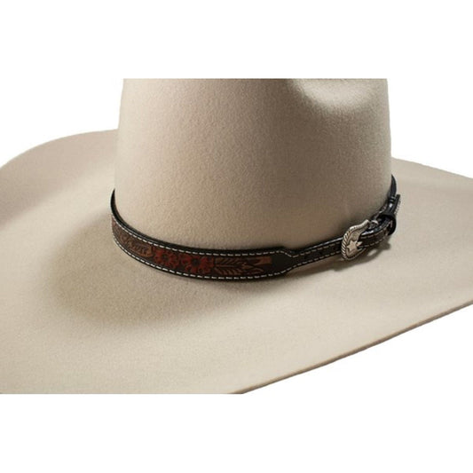 Twister Hat Band - Tooled Floral Design 0281201