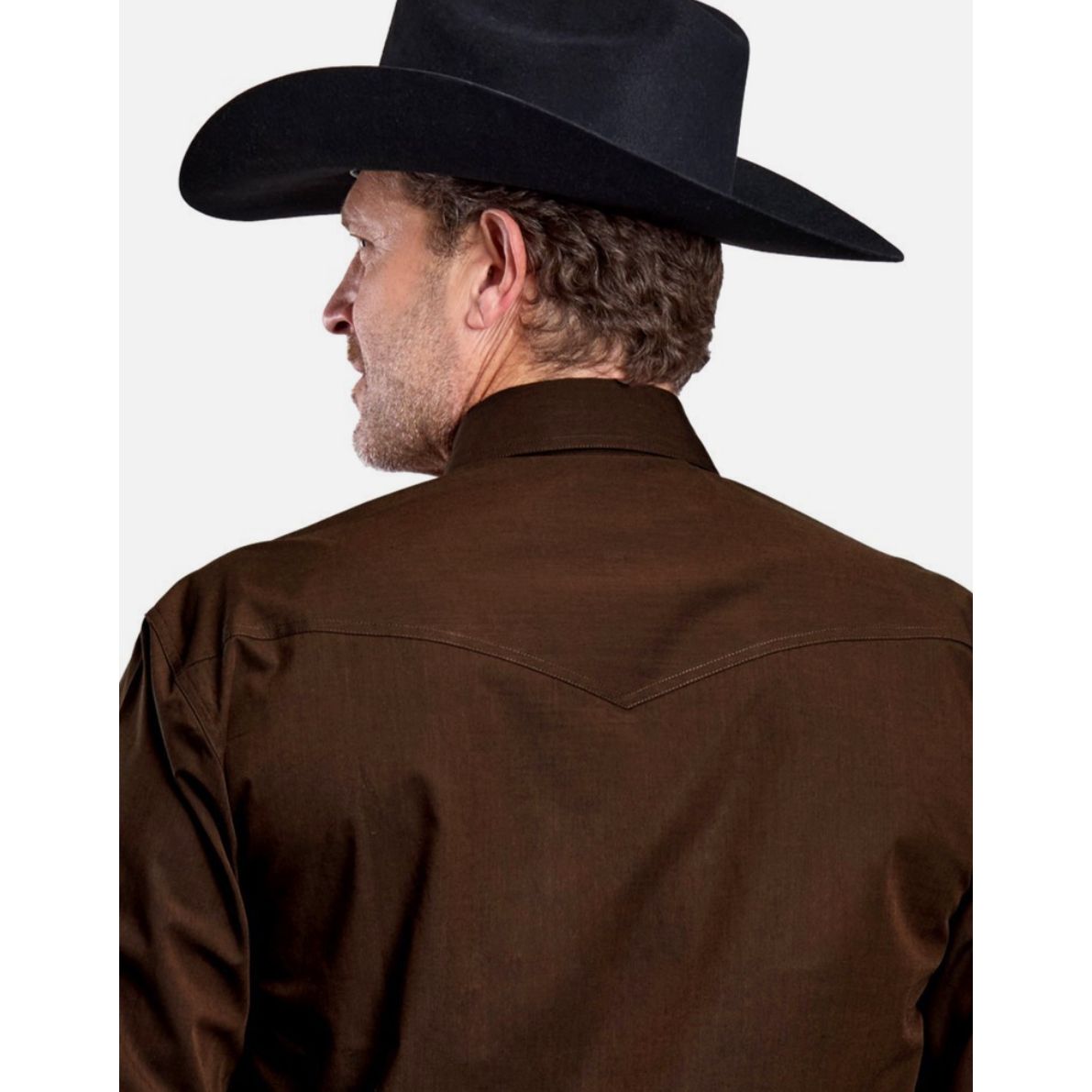Roper Men’s Snap Shirt, Poplin, Brown 03-01-265-673 BR