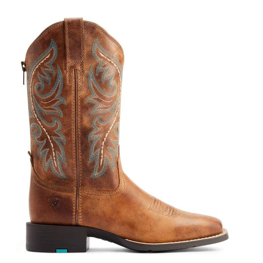 Ariat Ladies Western Boot, Round Up Back Zip, 10044432