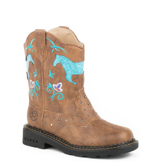 Roper Youth Cowboy Boot, Round Toe, 09-018-1202-0032