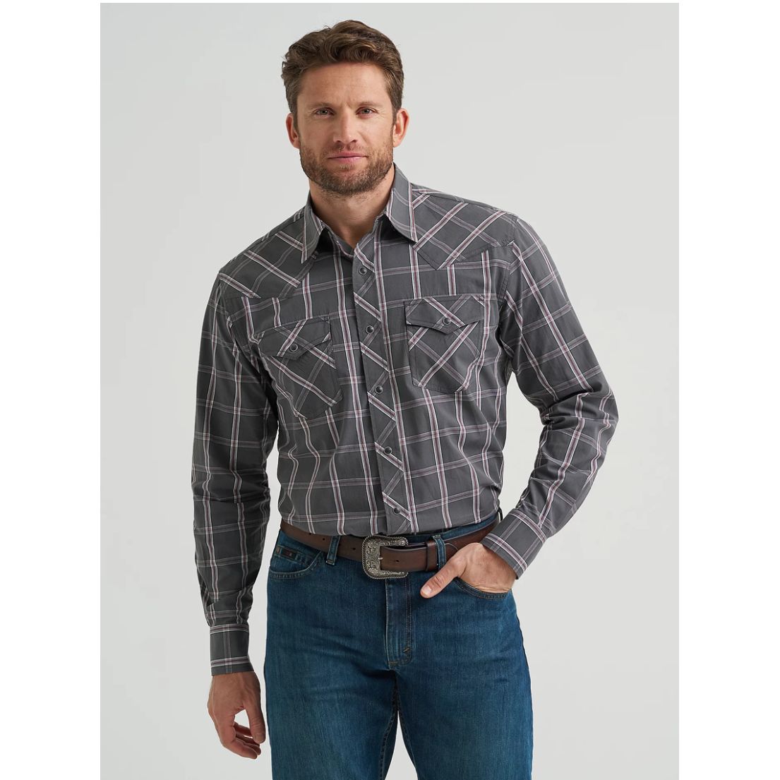Wrangler Men’s 20X Western Shirt, Snaps 112369493