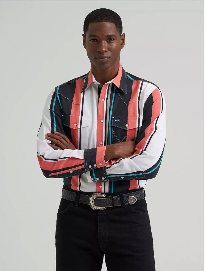 Wrangler Men’s Shirt, Brushpopper, Snap, 112381997
